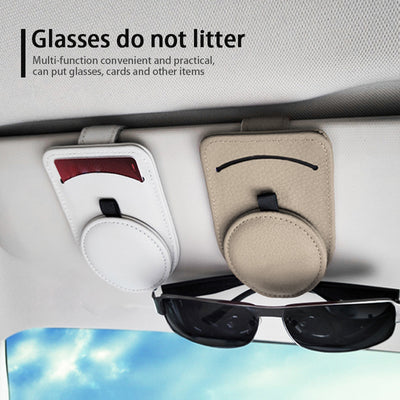 Car Glasses Holder Universal Sun Visor Eyeglasses Clip Sunglasses Case Card Holder Auto Interior Accessories - My Tech Addict