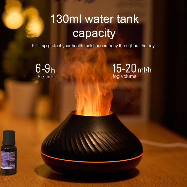 Newest RGB Flame Aroma Diffuser 130Ml 3d Colorful Flame Humidifier Fire Volcano Diffuser Flame - My Tech Addict