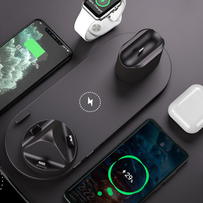 Wireless Charger For IPhone Fast Charger For Phone Fast Charging Pad For Phone Watch 6 In 1 Charging Dock Station - My Tech Addict