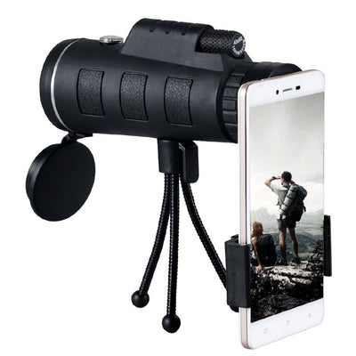 Compatible with Apple, Monocular Telescope Zoom Scope with Compass Phone Clip Tripod - My Tech Addict