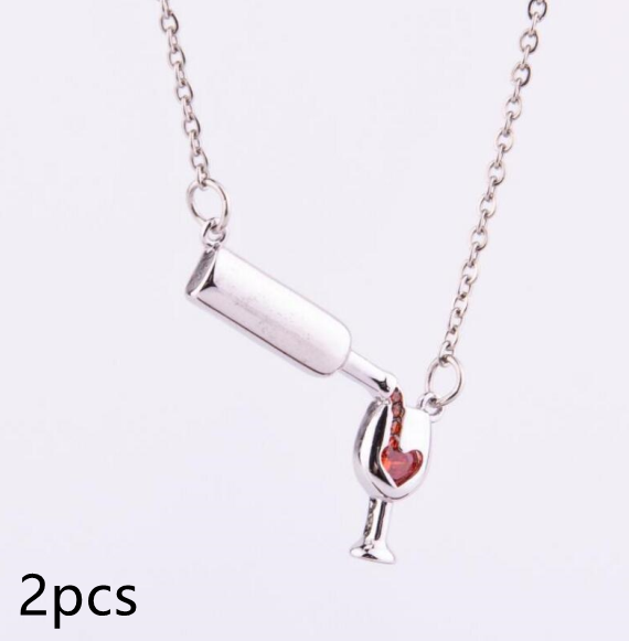 Wine Bottle Cup Pendant Necklace For Women Girls Wine Glass Necklace L
 Overview:
 
 Wine necklace for women - Our Wine Bottle &amp; Glass necklace is dainty, gorgeous, and hilarious.Treat yourself to fun and unique jewelry pieces thathallowen giftsMy Tech AddictMy Tech Addict
