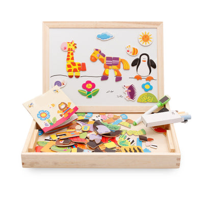 Multifunctional Magnetic Kids Puzzle Drawing Board Educational Toys Learning Wooden Puzzles Toys For Children Gift - My Tech Addict