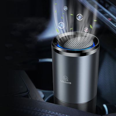 Car Air Purifier Ionizer Negative Ion Aluminum Alloy Car Air Freshener Activated Carbon Formaldehyde Auto Air Clean Accessories - My Tech Addict
