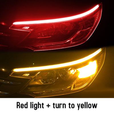 Led DRL Car Daytime Running Lights Flexible Waterproof Auto Turn Signal Yellow Brake Side Headlights Light Car Accessories - My Tech Addict