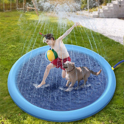Non-Slip Splash Pad For Kids And Pet Dog Pool Summer Outdoor Water Toys Fun Backyard Fountain Play Mat - My Tech Addict