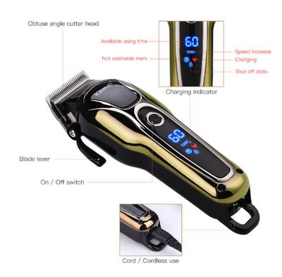 Professional Hair Clipper Rechargeable Electric Beard Trimmer - My Tech Addict