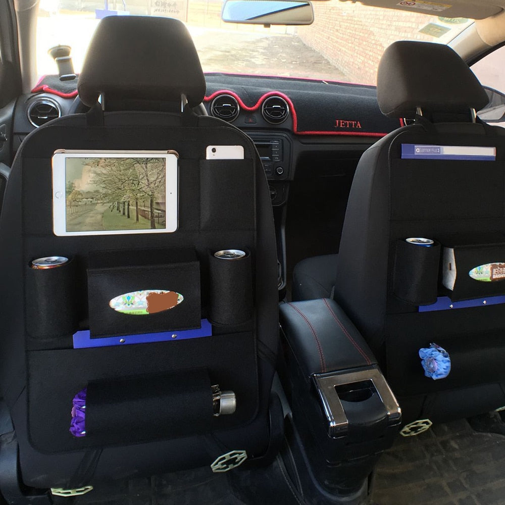 Auto Car Backseat Organizer Car-Styling Holder Multi-Pocket Seat Wool Felt Storage Multifunction Vehicle Accessories Bag - My Tech Addict