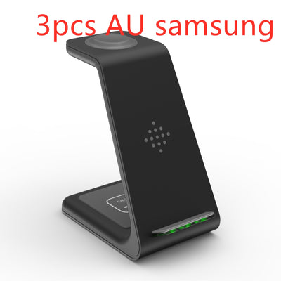 3 In 1 Fast Charging Station Wireless Charger Stand Wireless Quick Charge Dock For Phone Holder - My Tech Addict