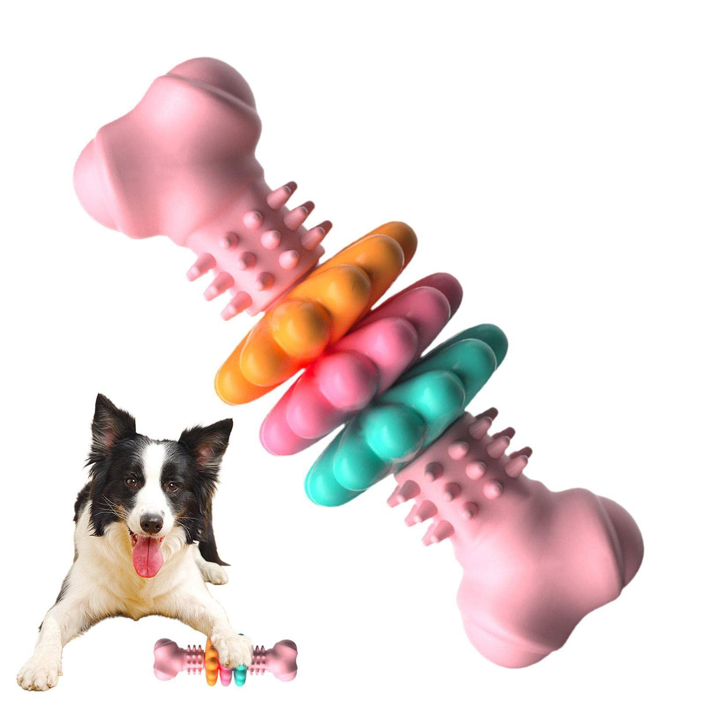 Dog Chew Toy Dog Bone Type  Dogs Teeth Cleaning Toys Indestructible TPR Bone Chewing Bite Resistant Teething Toys  Pet Products