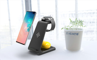 3 In 1 Fast Charging Station Wireless Charger Stand Wireless Quick Charge Dock For Phone Holder - My Tech Addict
