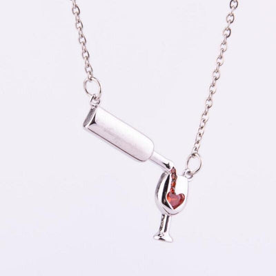 Wine Bottle Cup Pendant Necklace For Women Girls Wine Glass Necklace L
 Overview:
 
 Wine necklace for women - Our Wine Bottle &amp; Glass necklace is dainty, gorgeous, and hilarious.Treat yourself to fun and unique jewelry pieces thathallowen giftsMy Tech AddictMy Tech Addict