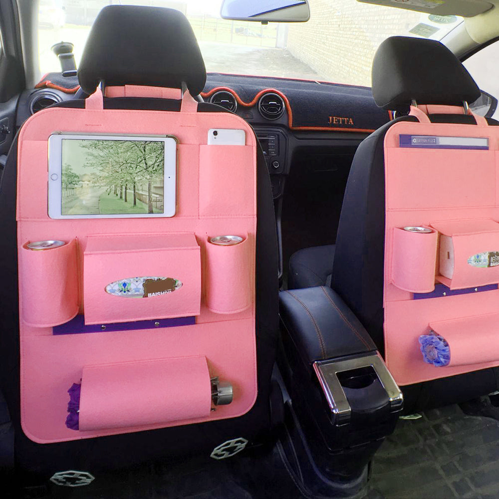Auto Car Backseat Organizer Car-Styling Holder Multi-Pocket Seat Wool Felt Storage Multifunction Vehicle Accessories Bag - My Tech Addict