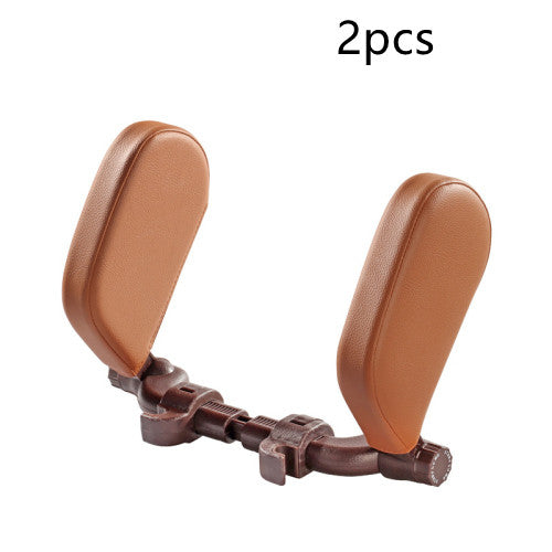 Car headrest pillow Sleep Adjustable Side Car Soft Travel Seat Headrest Auto Leather Support Neck Pillow Cushion car accessories - My Tech Addict