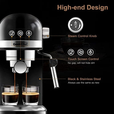 20 Bar Espresso Machine  1350W High Performance 1.4 Ldetachable Transparent Water Tank Thermo Block Beating System Prohibit Amazon Sales - My Tech Addict