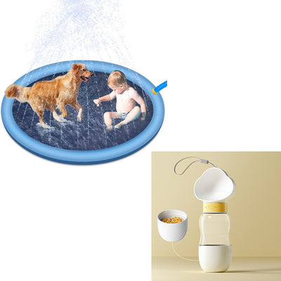 Non-Slip Splash Pad For Kids And Pet Dog Pool Summer Outdoor Water Toys Fun Backyard Fountain Play Mat - My Tech Addict