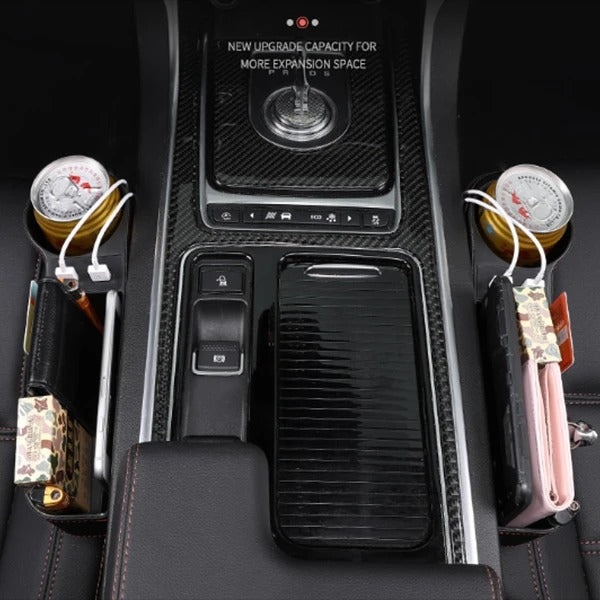 PU Car Organizer Seat Gap Storage Box Car Seat Side Slit for Wallet Phone Coins Cigarette Keys Cards Car Accessories - My Tech Addict
