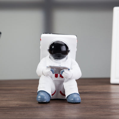 Simple Astronaut Mobile Phone Stand Student Desktop Holder Cute Spaceman Cell Phone Holder Creative Gift Small Desk Decoration - My Tech Addict