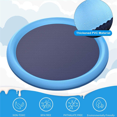 Non-Slip Splash Pad For Kids And Pet Dog Pool Summer Outdoor Water Toys Fun Backyard Fountain Play Mat - My Tech Addict