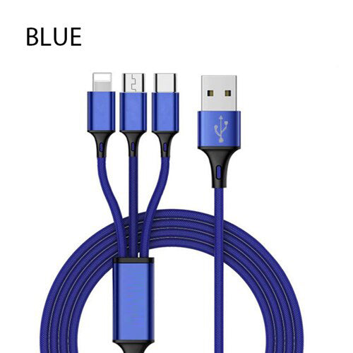 3 In 1 USB Cable For 'IPhone XS Max XR X 8 7 Charging Charger Micro USB Cable For Android USB TypeC Mobile Phone Cables - My Tech Addict