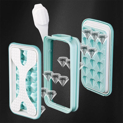 2in1 Portable Silicone Ice Ball Mold Ice Maker Water Bottle Ice Cube Mould Bottle Creative Ice Ball Diamond Curling Summer Kitchen Gadgets
