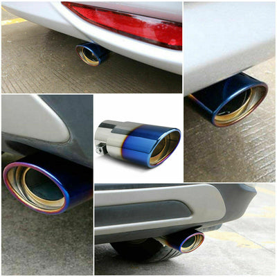 Car Exhaust Pipe Tip Rear Tail Throat Muffler Stainless Steel Round Accessories - My Tech Addict