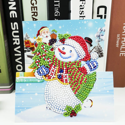 Christmas DIY Diamond Painting Greeting Cards 5D Cartoon Birthday Postcards Kids Festival Embroidery Greet Cards Gifts - My Tech Addict