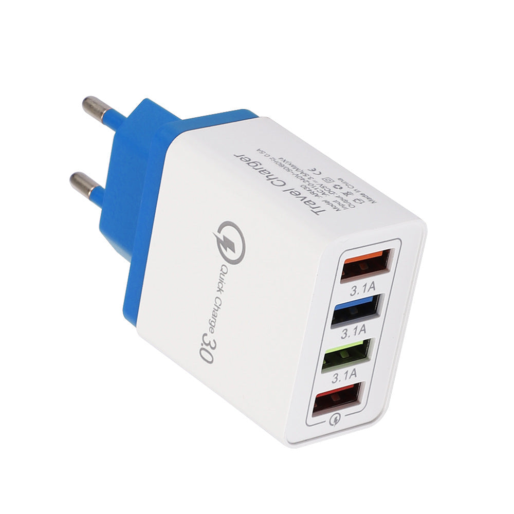 USB Charger Quick Charge 3.0 4 Phone Adapter For Tablet Portable Wall Mobile Charger Fast Charger - My Tech Addict