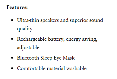 Eye mask - My Tech Addict