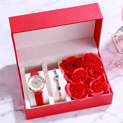 Valentine's Day gifts for ladies watches
 Thickness: 6mm
 
 Dial diameter: 32mm
 
 Crown type: onion crown
 
 Mirror material: sapphire crystal glass mirror
 
 Buckle style: pin buckle
 
 Buckle material: hallowen giftsMy Tech AddictMy Tech Addict
