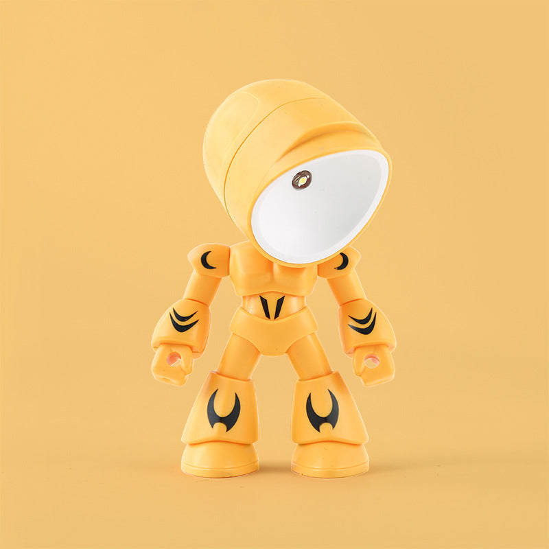 Cute LED Hero Table Lamp Mini Portable Cool Mecha Cute Robot Night Lig
 Overview:

1. Cute night light adopts mecha robot figures hero design which are equipped with head, arms, legs, when turn on with lights all ages will love the unihallowen giftsMy Tech AddictMy Tech Addict