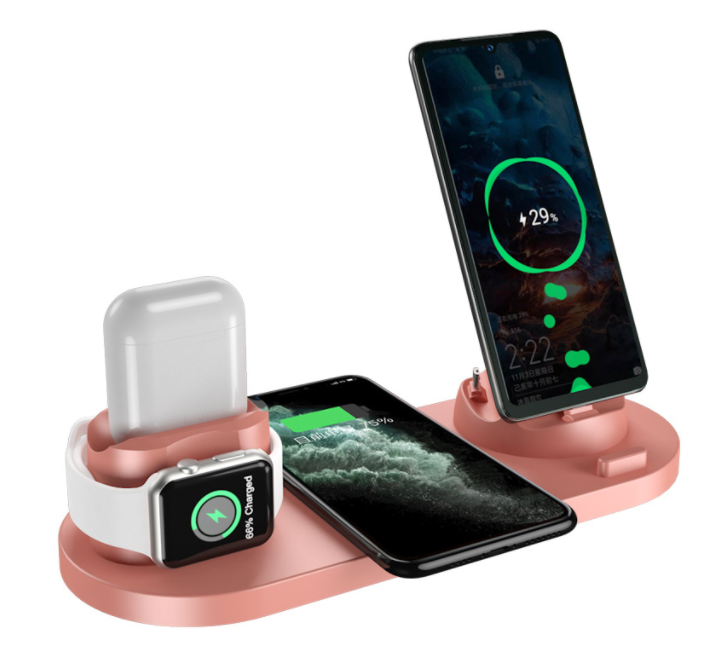 Wireless Charger For IPhone Fast Charger For Phone Fast Charging Pad For Phone Watch 6 In 1 Charging Dock Station - My Tech Addict