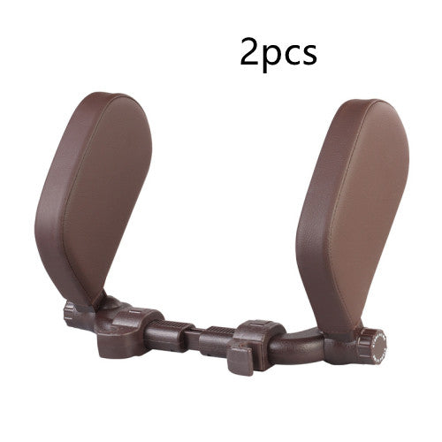 Car headrest pillow Sleep Adjustable Side Car Soft Travel Seat Headrest Auto Leather Support Neck Pillow Cushion car accessories - My Tech Addict
