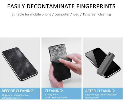 2 In 1 Phone Computer Screen Cleaner Kit For Screen Dust Removal Microfiber Cloth Set - My Tech Addict