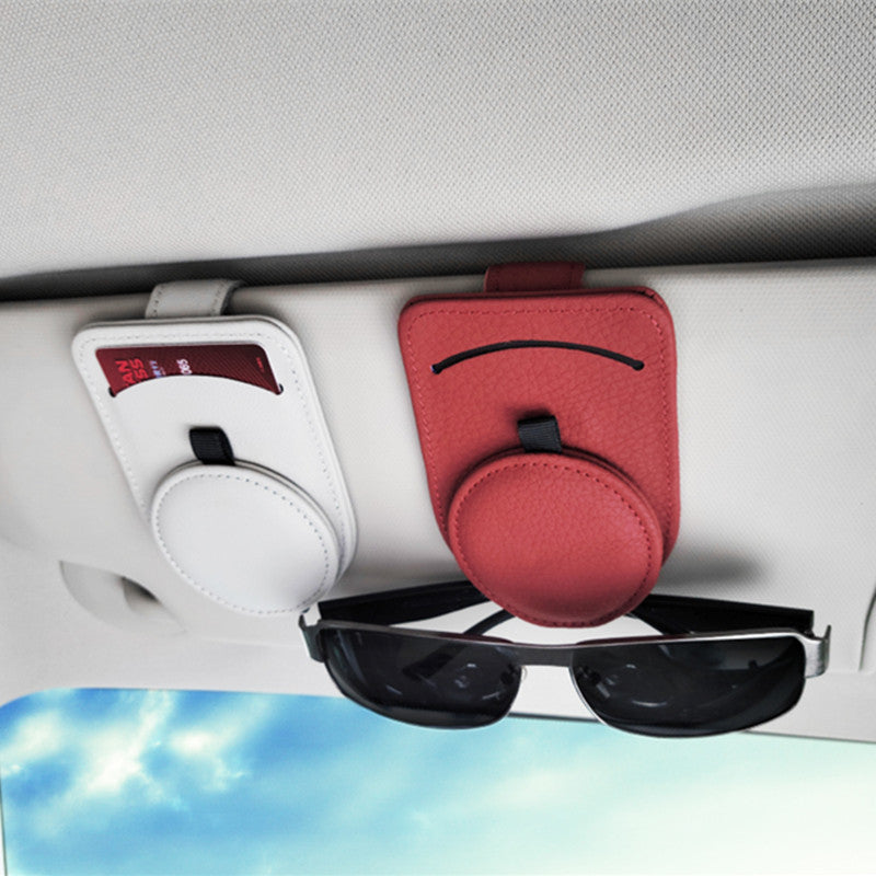 Car Glasses Holder Universal Sun Visor Eyeglasses Clip Sunglasses Case Card Holder Auto Interior Accessories - My Tech Addict