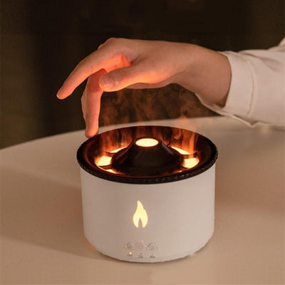 Creative Ultrasonic Essential Oil Humidifier Volcano Aromatherapy Machine Spray Jellyfish Air Flame Humidifier Diffuser - My Tech Addict