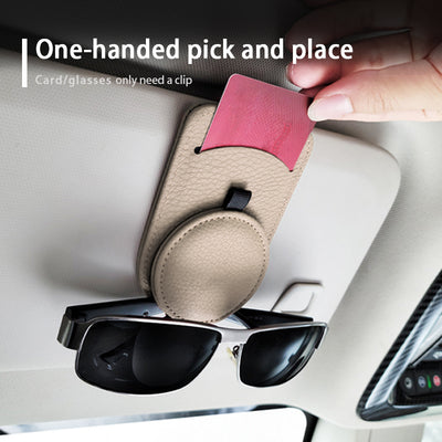 Car Glasses Holder Universal Sun Visor Eyeglasses Clip Sunglasses Case Card Holder Auto Interior Accessories - My Tech Addict