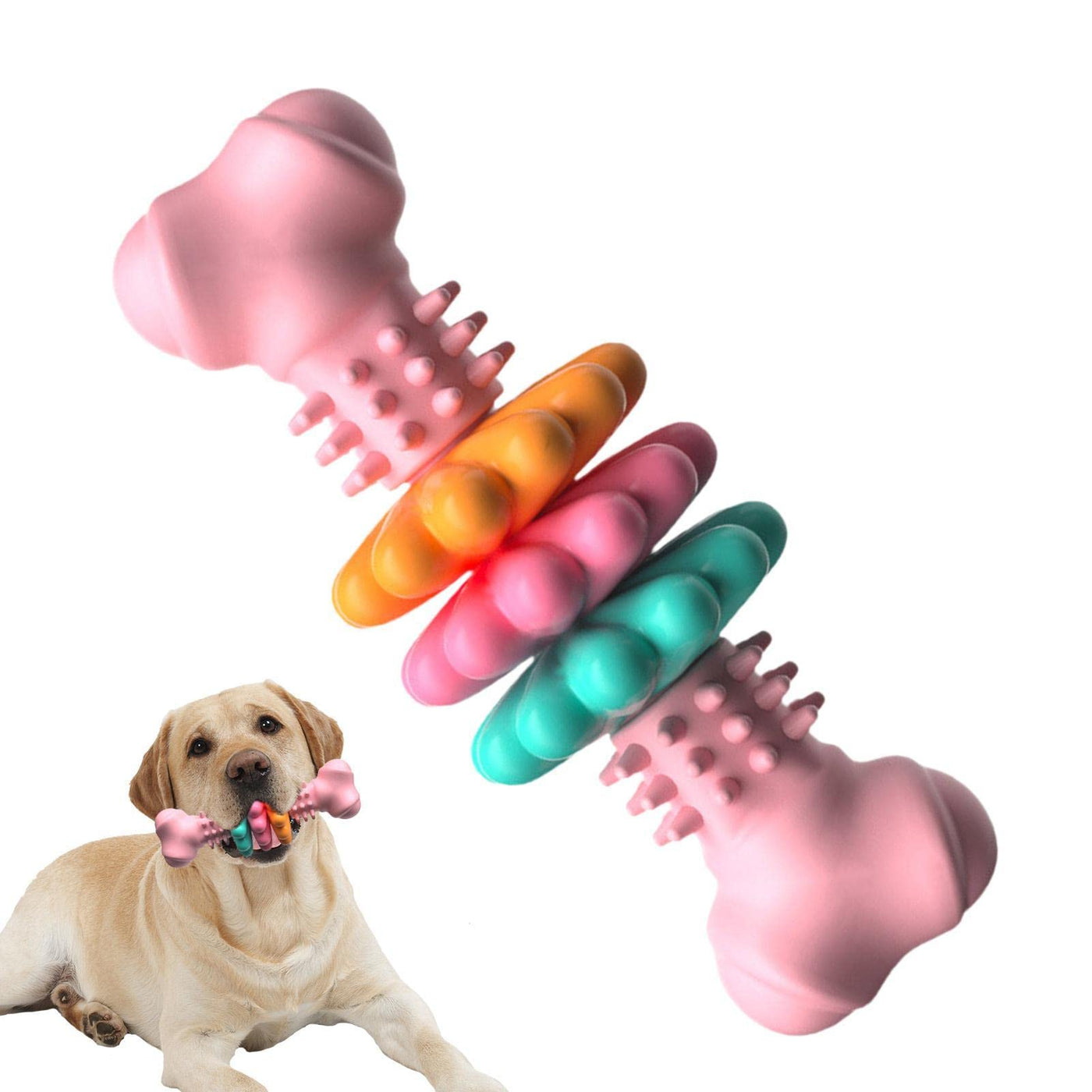 Dog Chew Toy Dog Bone Type  Dogs Teeth Cleaning Toys Indestructible TPR Bone Chewing Bite Resistant Teething Toys  Pet Products