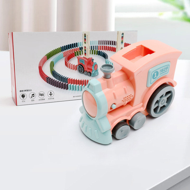 Domino Train Toys Baby Toys Car Puzzle Automatic Release Licensing Electric Building Blocks Train Toy - My Tech Addict