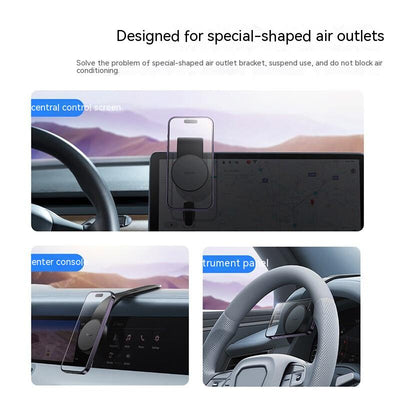 Magnetic Bendable Car Mobile Phone Holder Wireless Charger Phone Holder 15W Car Dash Mount Compatible With Phone - My Tech Addict