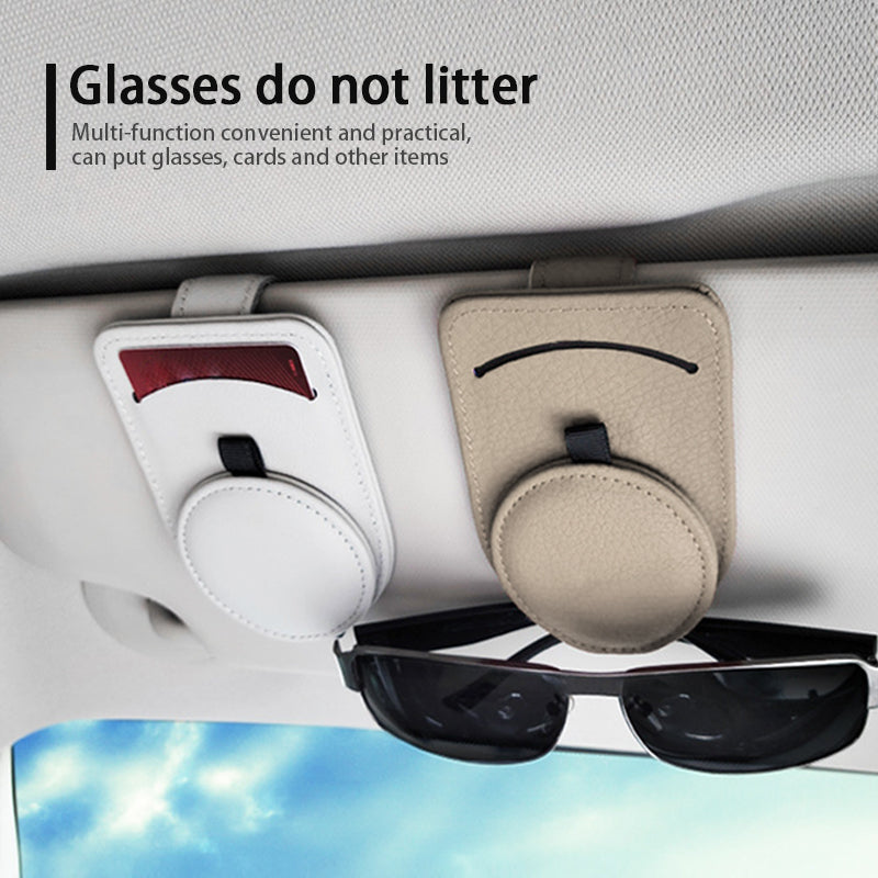 Car Glasses Holder Universal Sun Visor Eyeglasses Clip Sunglasses Case Card Holder Auto Interior Accessories - My Tech Addict