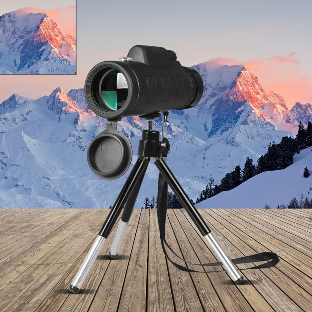 Compatible with Apple, Monocular Telescope Zoom Scope with Compass Phone Clip Tripod - My Tech Addict
