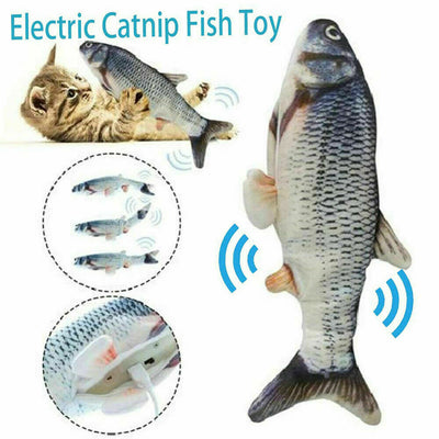 Electric Fish Cat Toy Realistic Interactive Kicker Jumping Dancing Kitten Toys - My Tech Addict