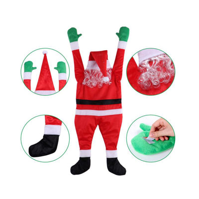 Santa Claus Climbs The Wall To Decorate Clothes Ornaments Gifts Christ
 Product information:
 


 [Product name] Santa Claus decoration clothes
 
 [Material] Flannel
 
 [Size] see product display
 
 [Use scene] Christmas furniture layohallowen giftsMy Tech AddictMy Tech Addict