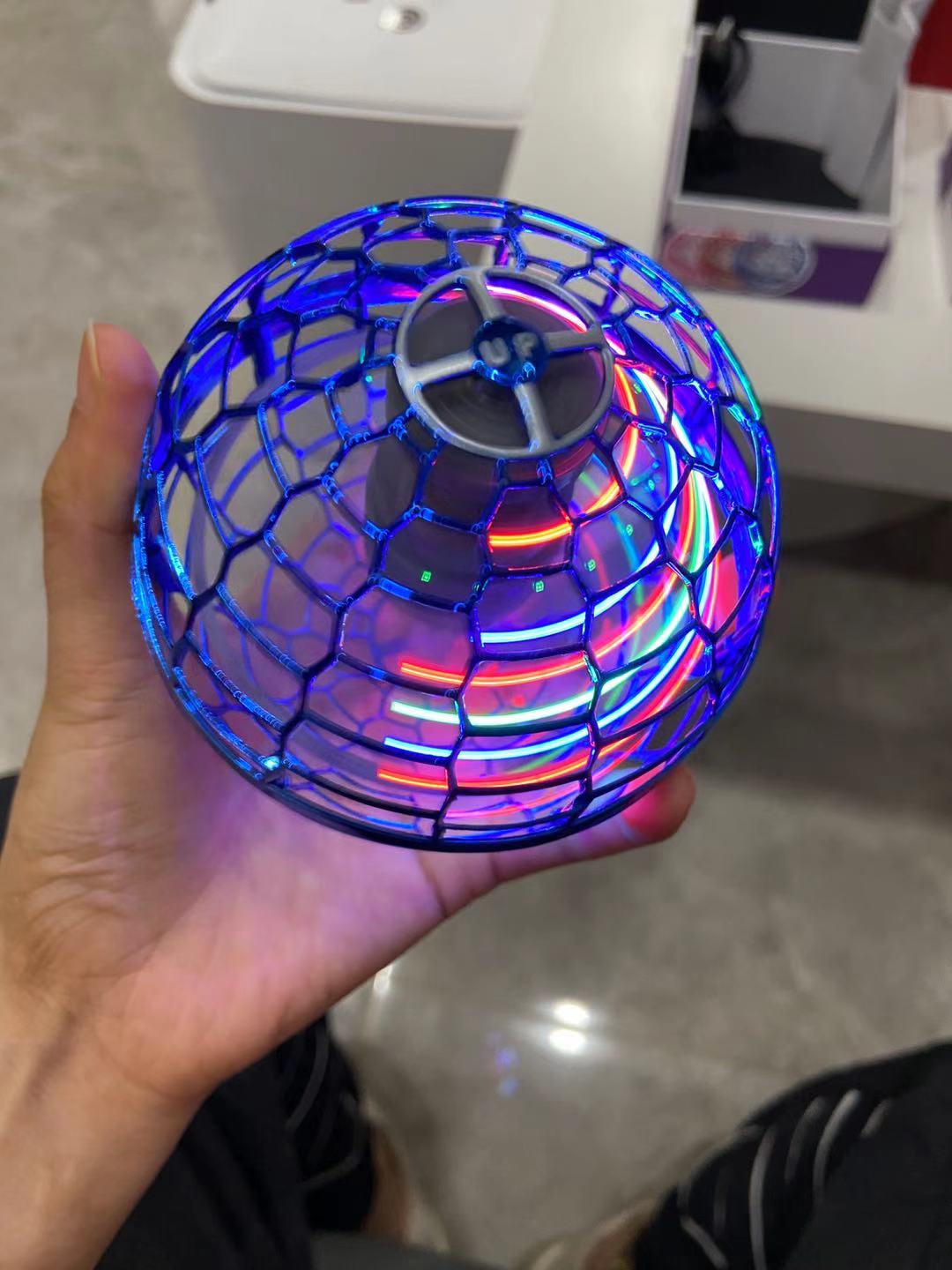 Flynova Pro Flying Ball Spinner Toy  Hand Controlled Drone Helicopter 
 Overview:
 
 FlyNova Pro
 
 Fall resistant,fun and safe
 
 Intelligent design,Easy to operate,you can also fly
 
 Fly as soon ad you throw it
 
 Full protection dehallowen giftsMy Tech AddictMy Tech Addict