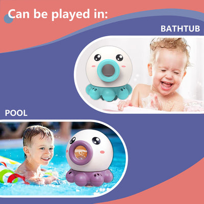 Octopus Fountain Bath Toy Water Jet Rotating Shower Bathroom Toy Summer Water Toys Sprinkler Beach Toys Kids Water Toys - My Tech Addict