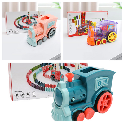 Domino Train Toys Baby Toys Car Puzzle Automatic Release Licensing Electric Building Blocks Train Toy - My Tech Addict