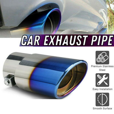 Car Exhaust Pipe Tip Rear Tail Throat Muffler Stainless Steel Round Accessories - My Tech Addict