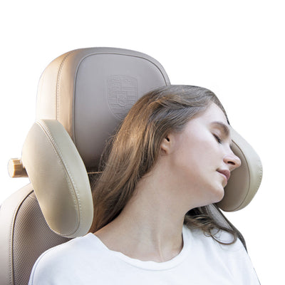 Car headrest pillow Sleep Adjustable Side Car Soft Travel Seat Headrest Auto Leather Support Neck Pillow Cushion car accessories - My Tech Addict