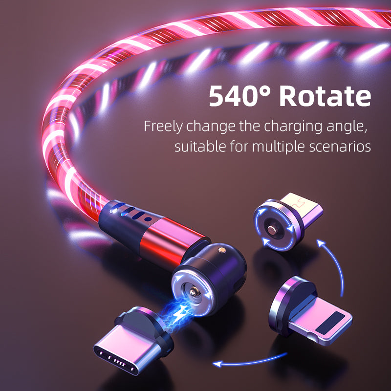 540 Rotate Luminous Magnetic Cable (Fast Charging)