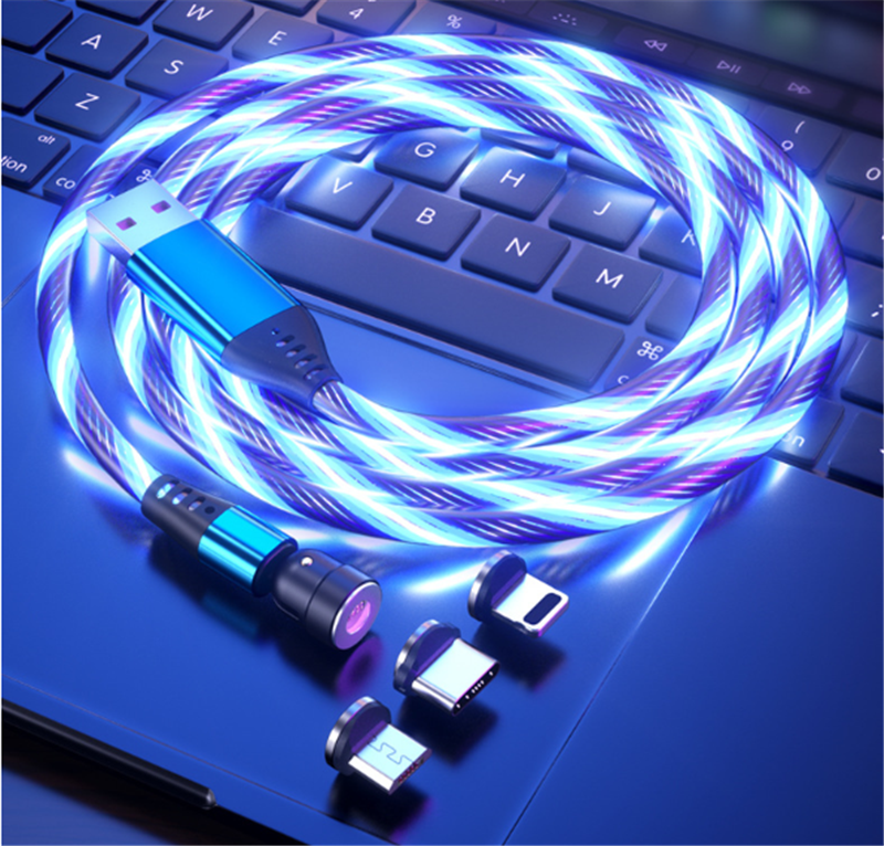 540 Rotate Luminous Magnetic Cable (Fast Charging)